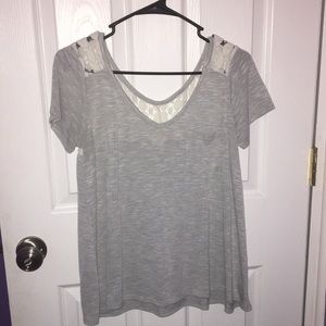 Gray/Lace T-Shirt
